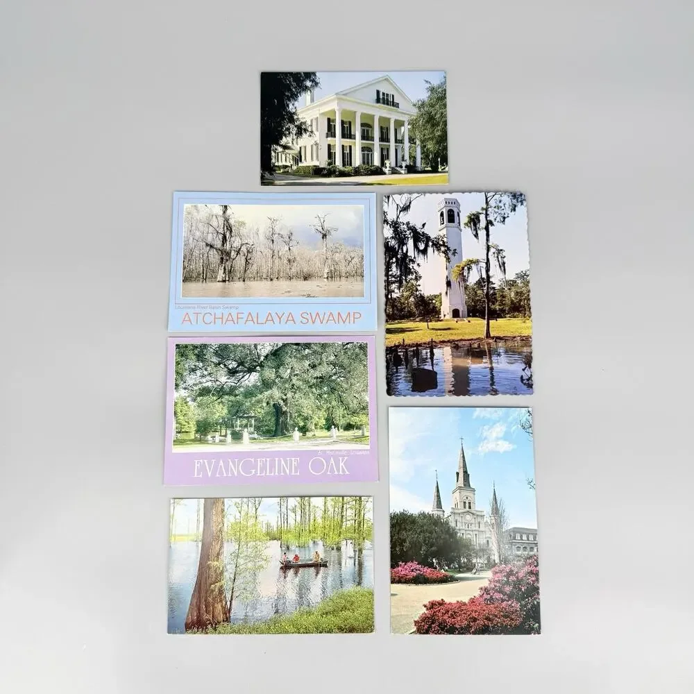 6 Unused Blank Louisiana Vintage Postcards Lot 4 Lake Bistineau Atchafalaya